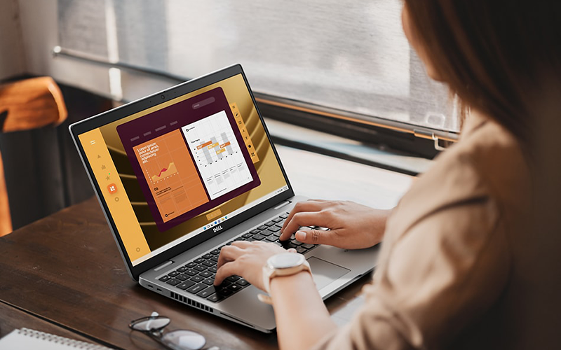 woman using laptop