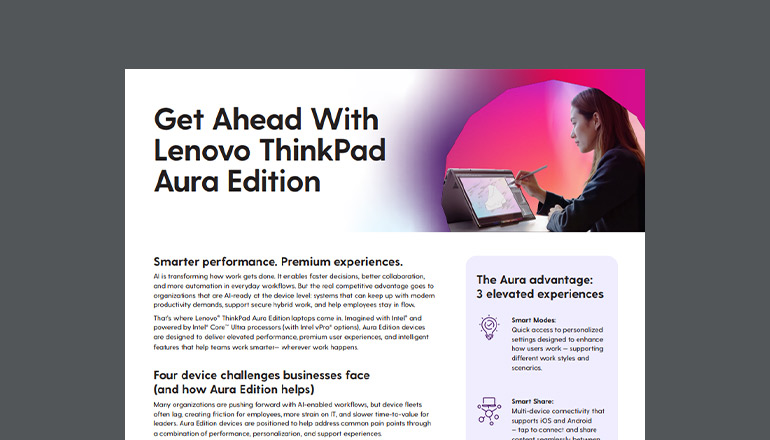 Article Get Ahead With Lenovo ThinkPad Aura Edition Image