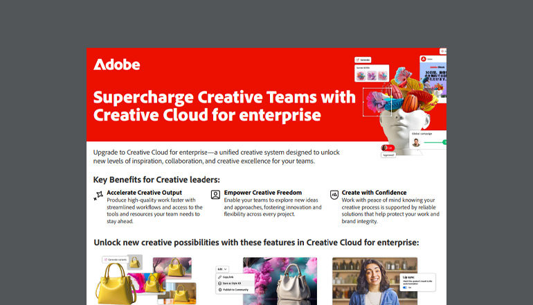Article Supercharge Creative Teams With Creative Cloud for Enterprise Image