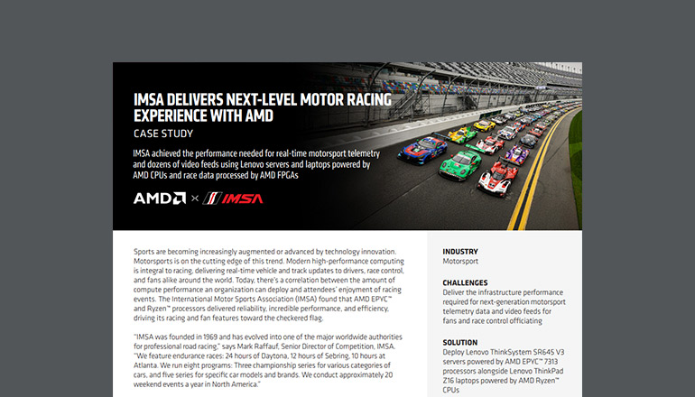 Article IMSA Delivers Next-Level Motor Racing Experience with AMD Image