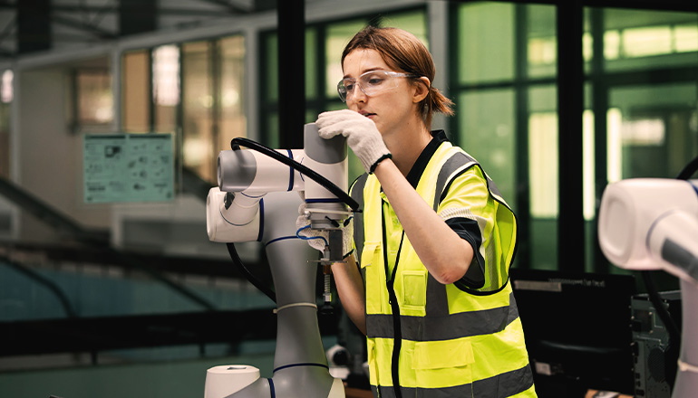 engineer working on 3d model