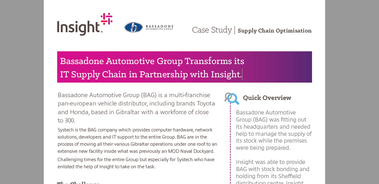 Article Bassadone Automotive Group Transforms its IT Supply Chain Image