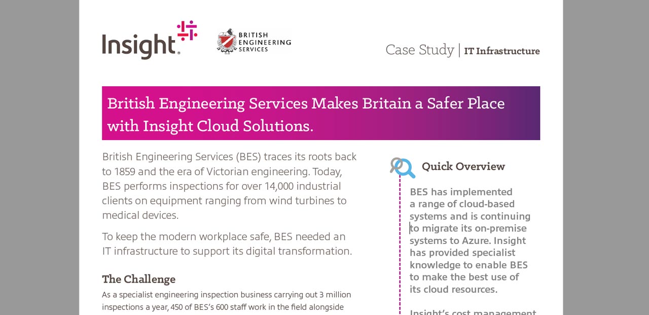 Article British Engineering Services Makes Britain a Safer Place with Insight Cloud Solutions Image