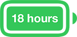 18 hours of battery life