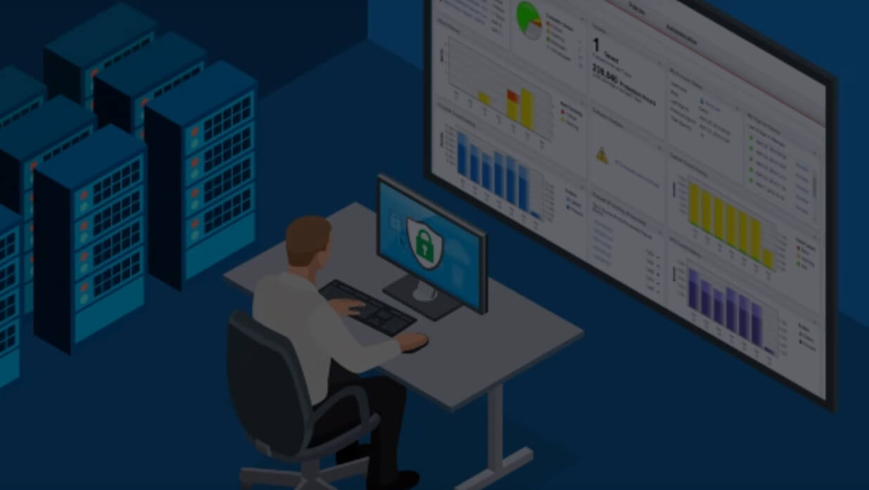 Illustration of person using computer