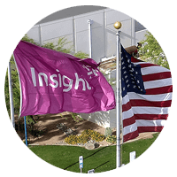 Insight and American flags