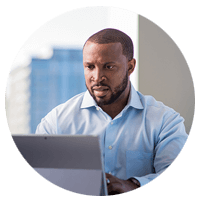 Businessman working at computer 