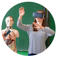 Higher education VR healthcare class