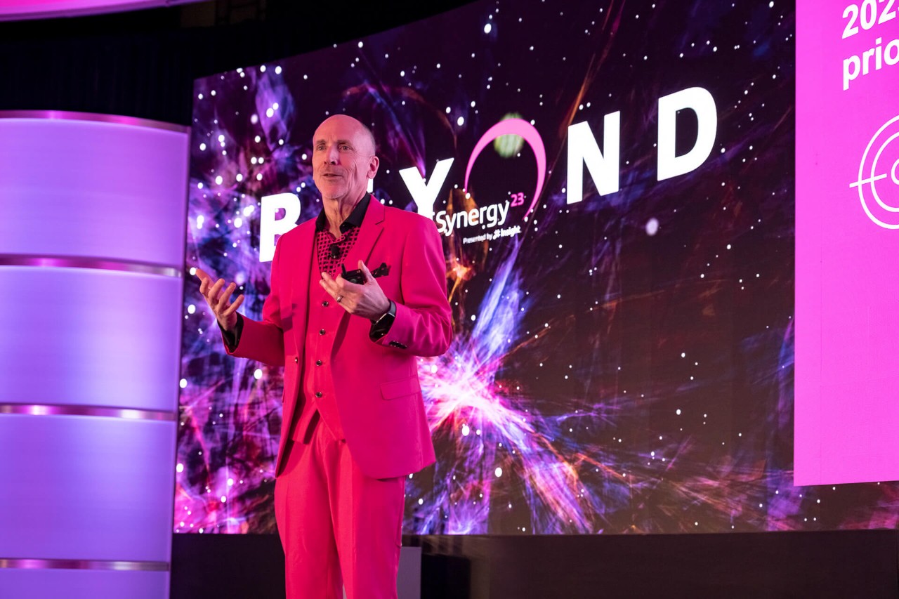 John Dathan at Insight's annual Synergy23 partner summit Wednesday in Toronto.