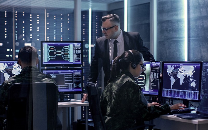 Employees doing surveillance