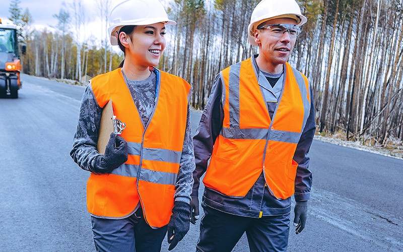 workers walking on site