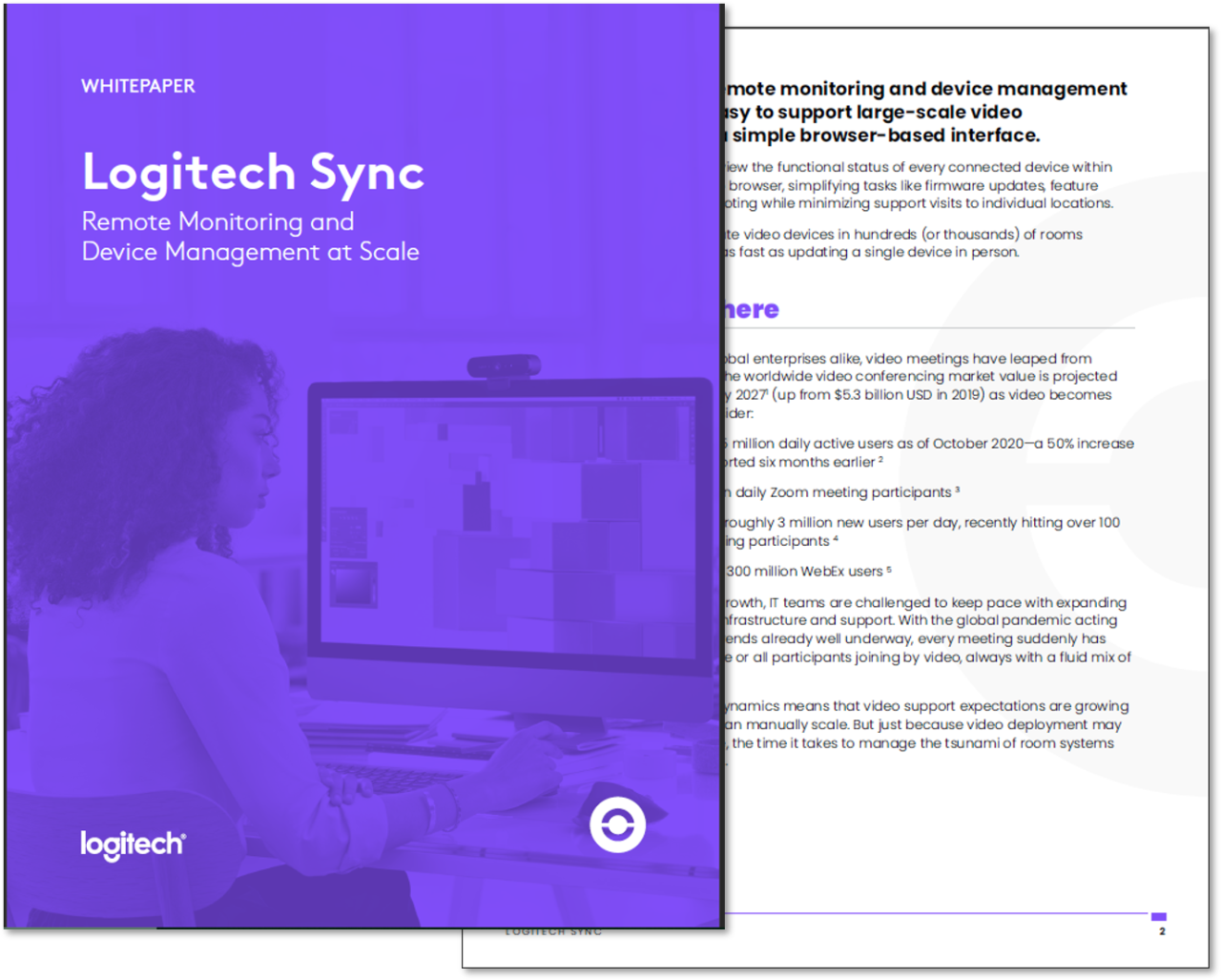 Logitech Sync System Logitech Sync: Remote Monitoring and Device Management at Scale ...