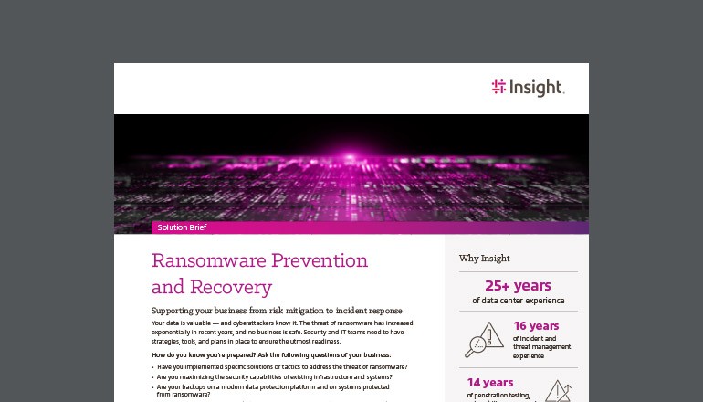Cover for the Insight How to Protect Your Business from Ransomware Attacks whitepaper available to download below