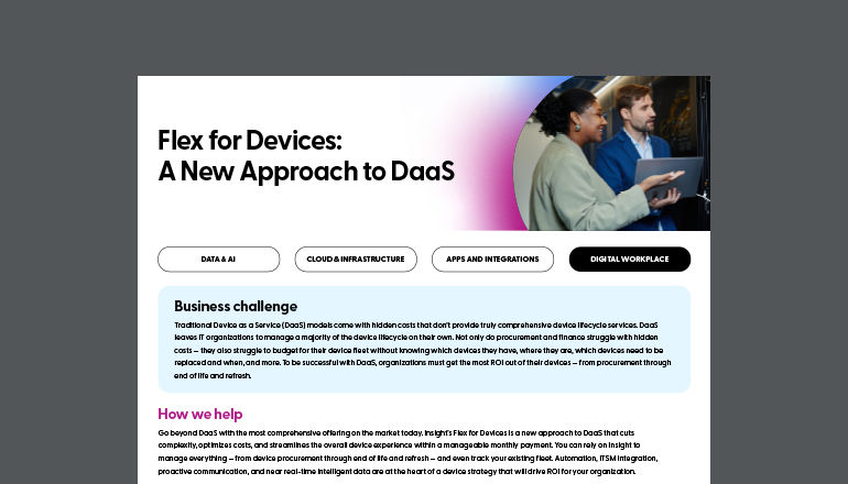 Flex for Devices with Dell: A New Approach to DaaS Thumbnail of asset available to download below