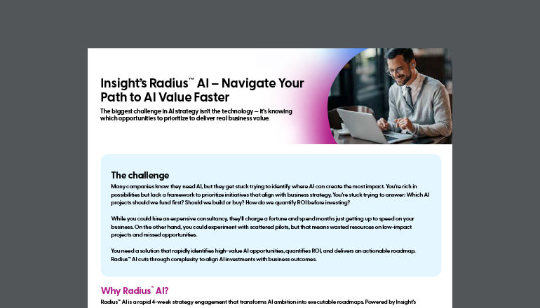 Insight’s Radius™ AI – Navigate Your Path to AI Value Faster | Insight ...