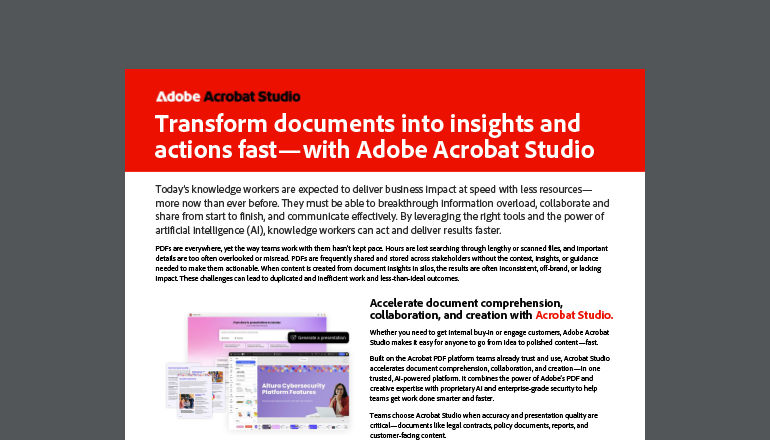 Transform documents into insights and actions fast Thumbnail of asset available to download below