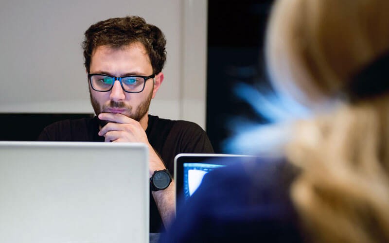Man working at desk