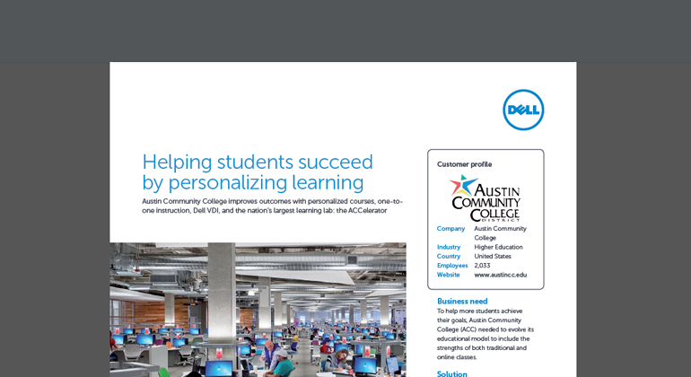Preview of Helping Students Succeed by Personalizing Learning case study