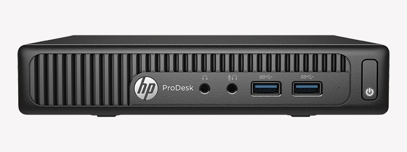 Performance and security in a small business-class desktop HP ProDesk 400 Desktop Mini personal computer