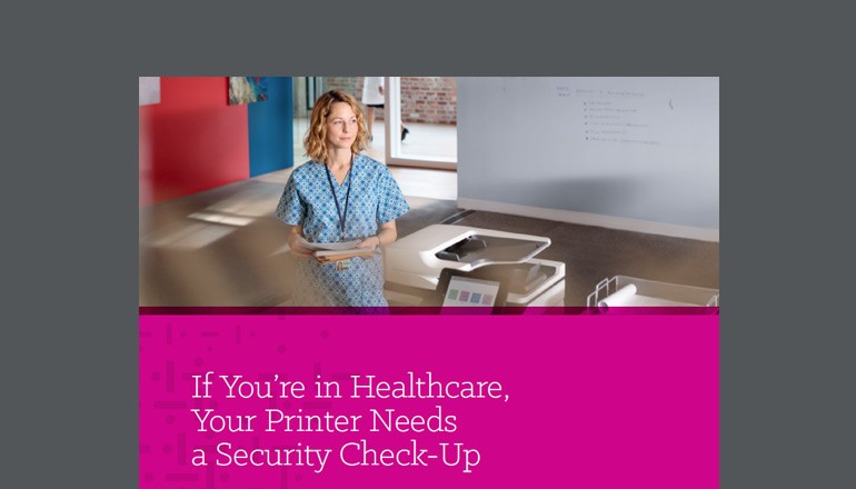 Healthcare Printer Security Ebook cover