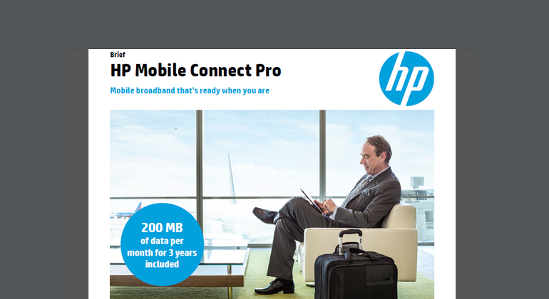 Cover view of HP Mobile Connect Pro whitepaper