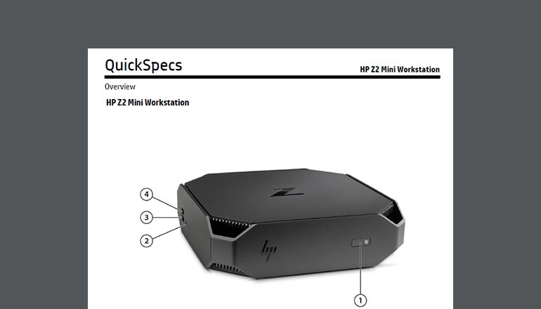 HP Z2 Mini Workstation QuickSpecks thumbnail
