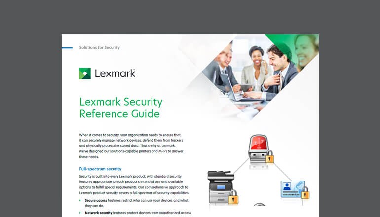 Lexmark Security Reference Guide cover
