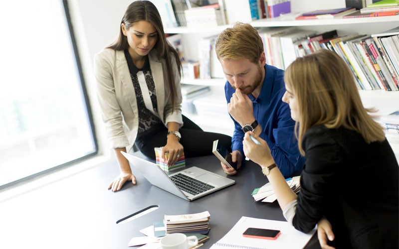 Colleagues collaborating