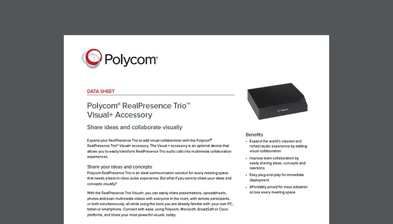 Polycom RealPresence Trio Visual+ Accessory datasheet cover