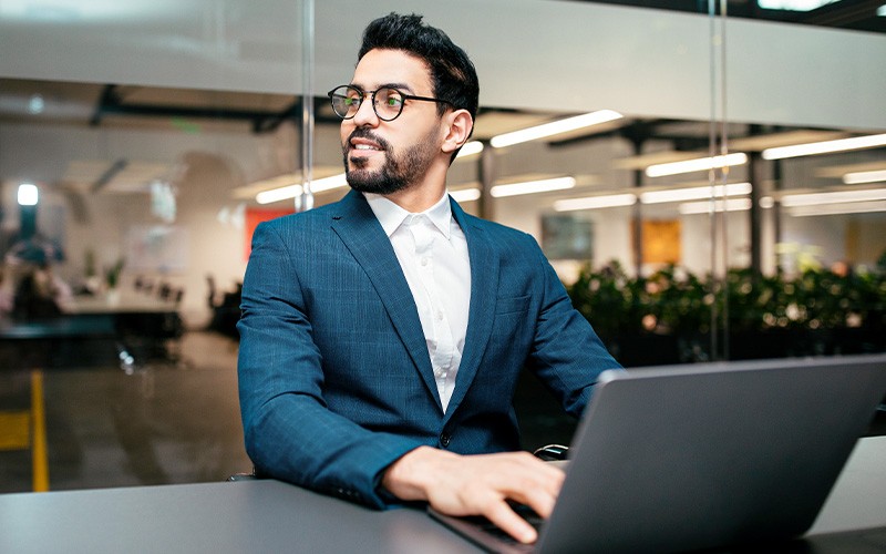 businessman on lobby