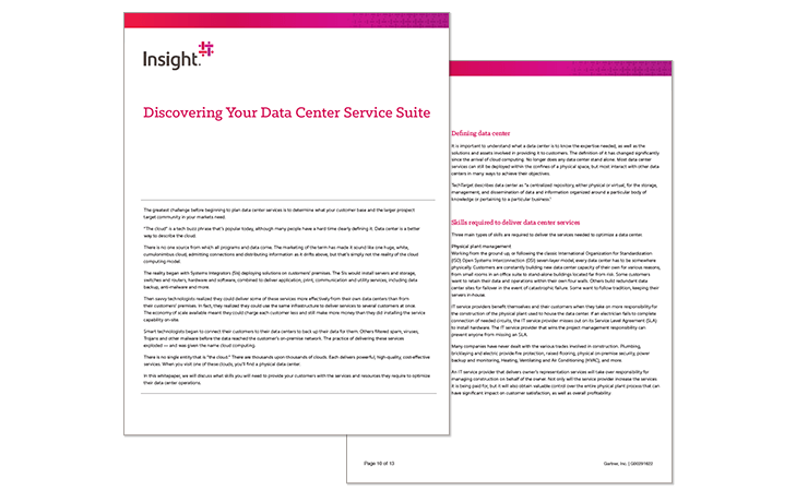 Discovering Your Data Center Service Suite whitepaper title page