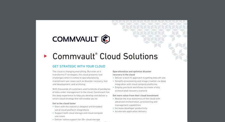Commvault Cloud Solutions View of Commvault Cloud Solutions whitepaper