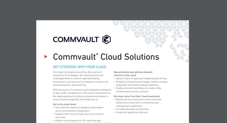 View of Commvault Cloud Solutions whitepaper