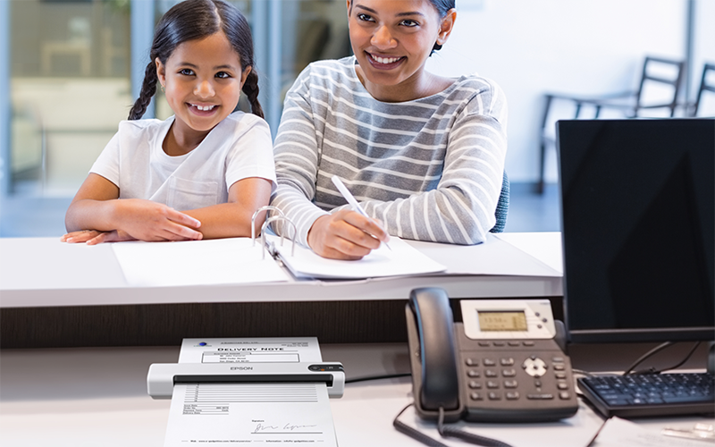 Epson scanners for flexibility Epson scanner scanning business receipt