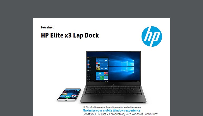 HP Elite x3 Lap Dock datasheet HP Elite x3 Lap Dock datasheet thumbnail