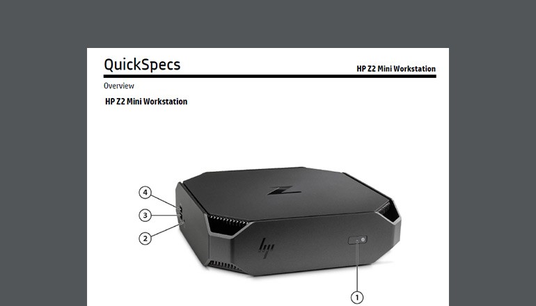 HP Z2 Mini Workstation QuickSpecs HP Z2 Mini Workstation QuickSpecks thumbnail