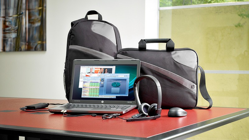 HP notebook accessories HP ProBook 4440s Notebook PC with Accessories on Conference Table