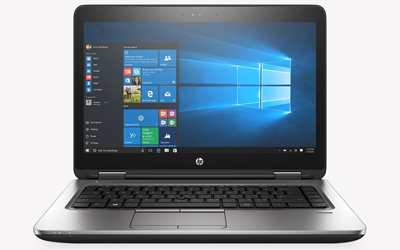 HP ProBook 640 G2 business laptop running Windows 10