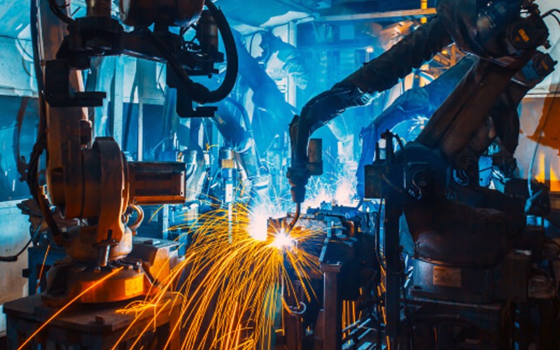 Gros plan des machines de fabrication