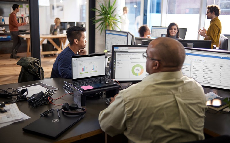 Employees working in the office