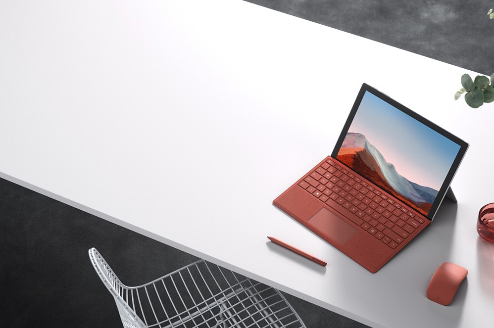 laptop on table
