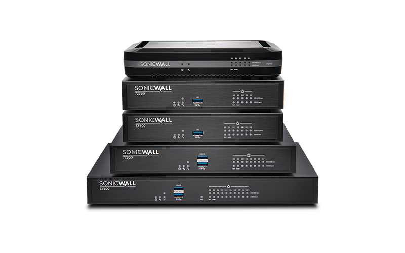 SonicWall Next-generation firewalls stack of products