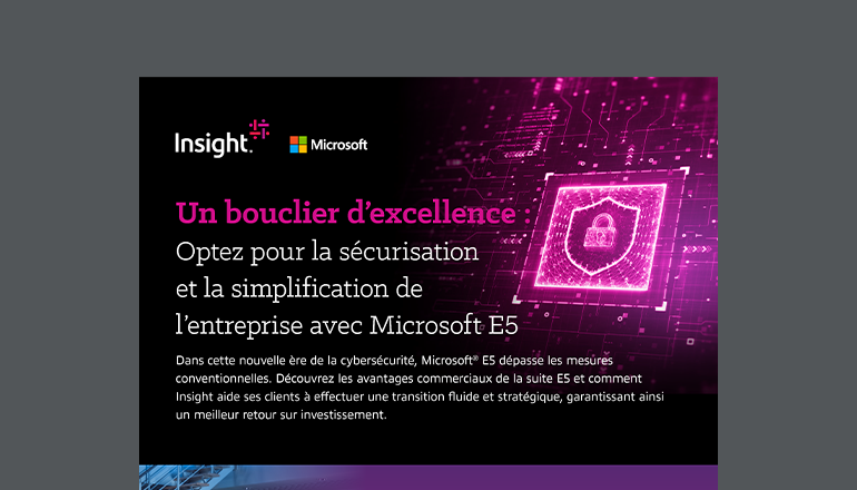 Infographie : Un bouclier d’excellence : sécurisation et simplification de l’entreprise avec Microsoft E5