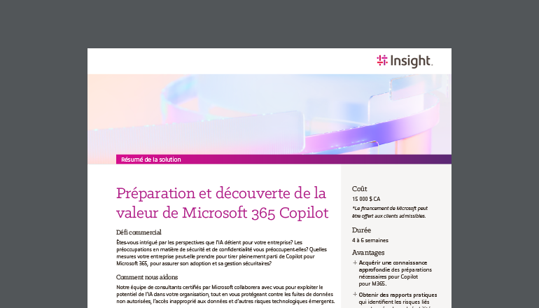 Pourquoi choisit Insight pour Microsoft 365 Copilot?